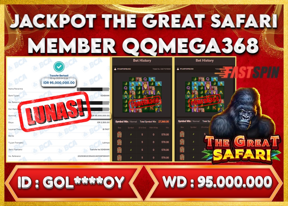 QQMEGA368 JACKPOT Rp 95.000.000  - LUNAS!!!