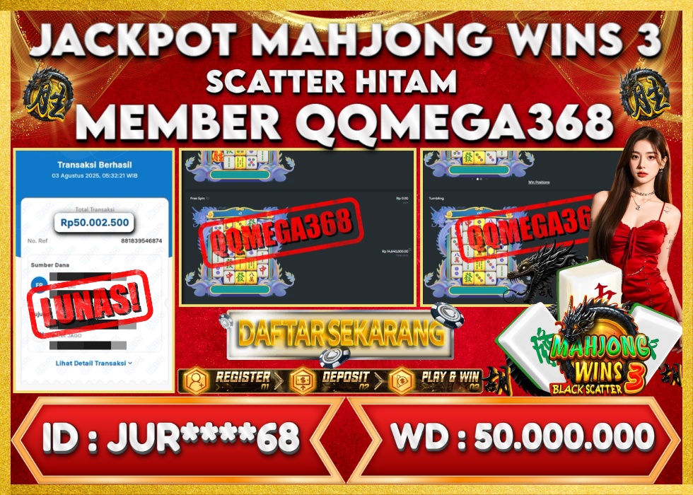 QQMEGA368 JACKPOT Rp 50.000.000  - LUNAS!!!