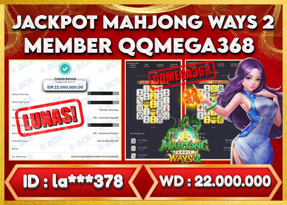 QQMEGA368 JACKPOT Rp 22.000.000  - LUNAS!!!