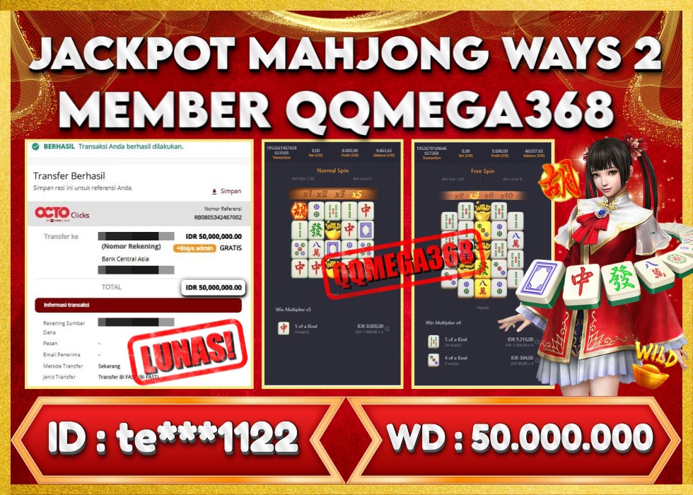 QQMEGA368 JACKPOT Rp 50.000.000 - LUNAS!!!