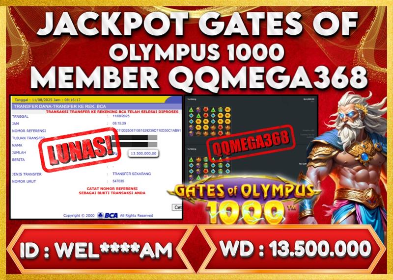 QQMEGA368 JACKPOT Rp 13.500.000 - LUNAS!!!
