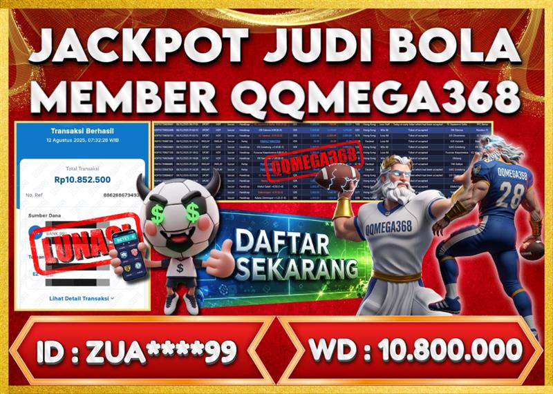QQMEGA368 JACKPOT Rp 10.800.000 - LUNAS!!!