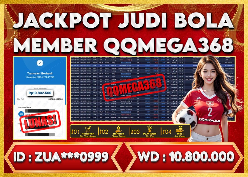 QQMEGA368 JACKPOT Rp 10.800.000 - LUNAS!!!