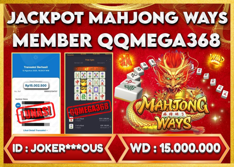 QQMEGA368 JACKPOT Rp 15.000.000  - LUNAS!!!