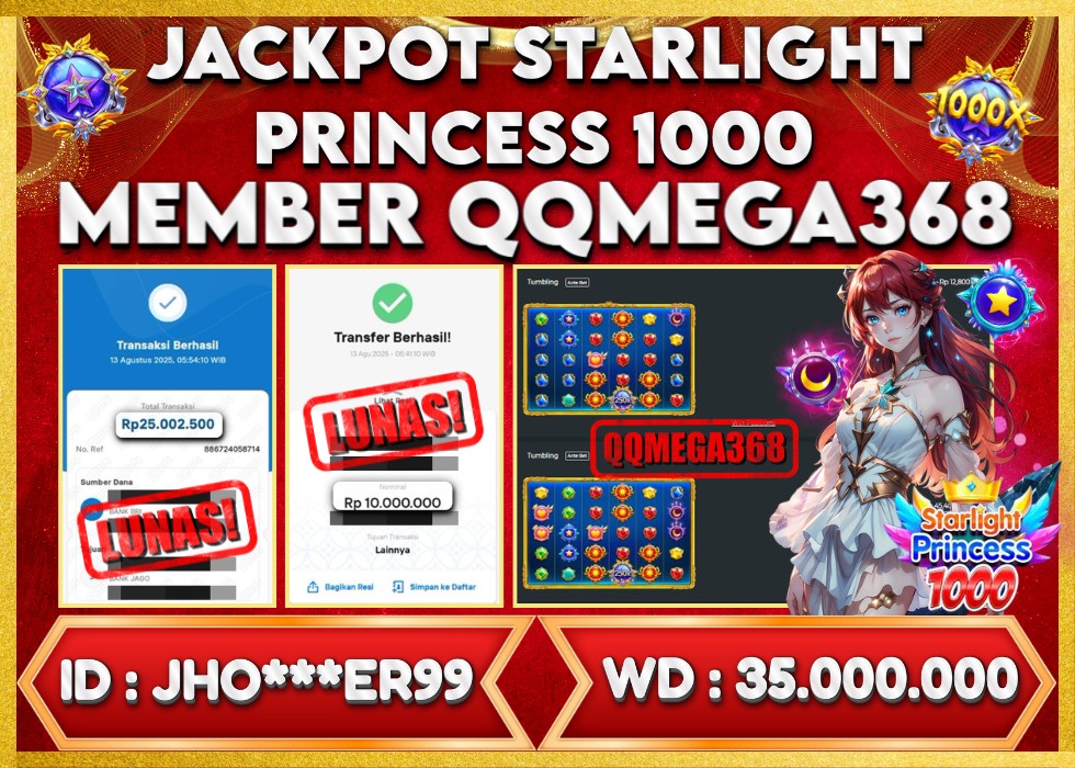 QQMEGA368 JACKPOT Rp 35.000.000 - LUNAS!!!