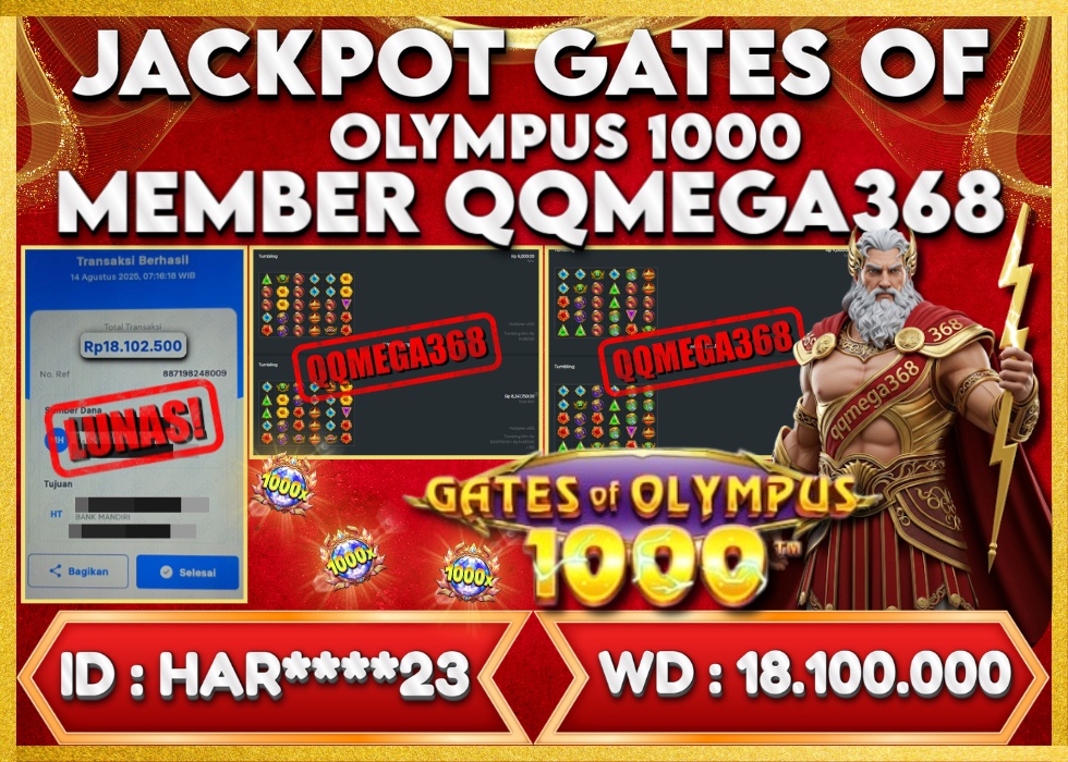 QQMEGA368 JACKPOT Rp 18.100.000  - LUNAS!!!