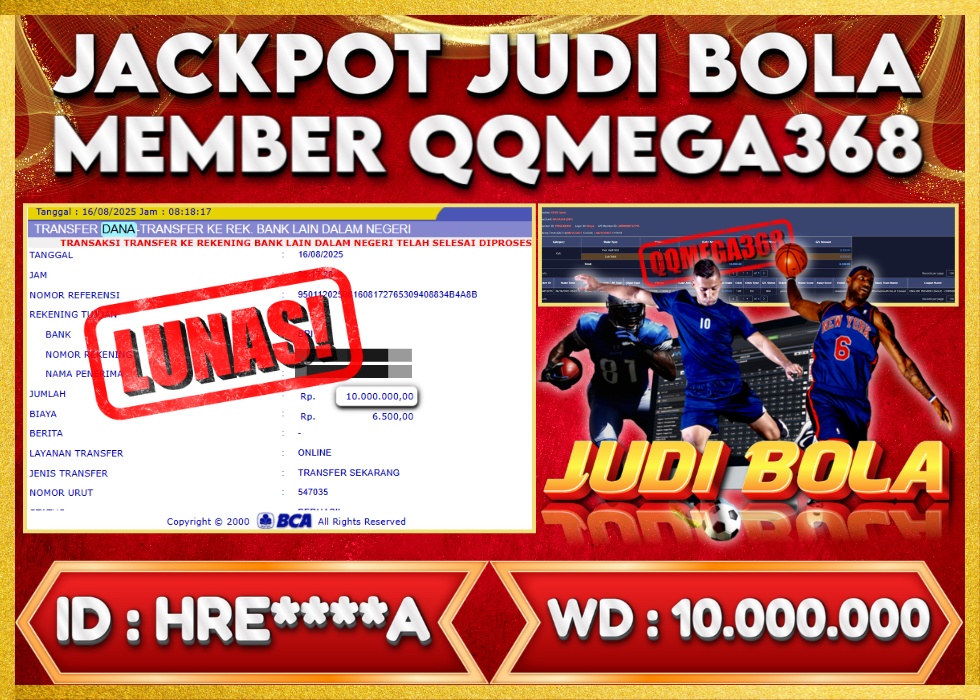 QQMEGA368 JACKPOT Rp 10.200.000 - LUNAS!!!