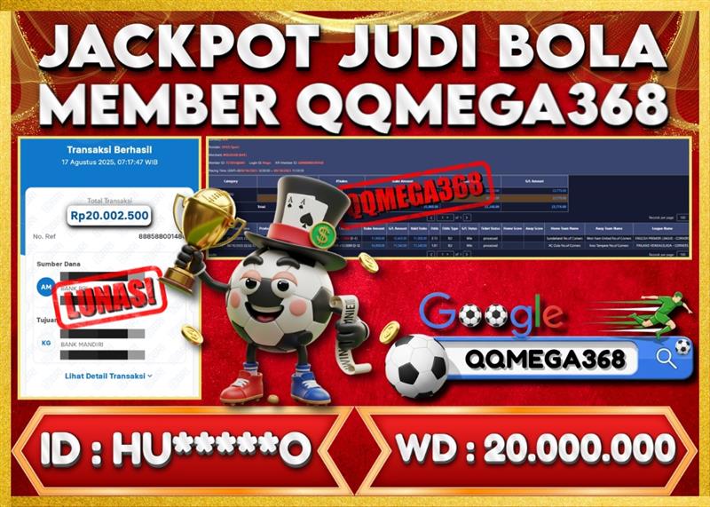 QQMEGA368 JACKPOT Rp 20.000.000  - LUNAS!!!