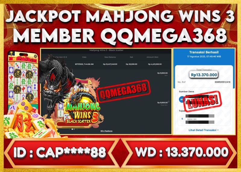 QQMEGA368 JACKPOT Rp 50.000.000 - LUNAS!!!