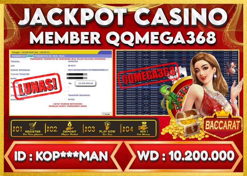 QQMEGA368 JACKPOT Rp 10.200.000 - LUNAS!!!