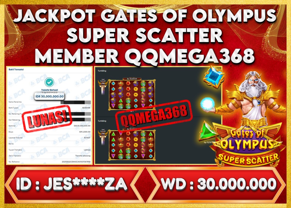 QQMEGA368 JACKPOT Rp 30.000.000 - LUNAS!!!