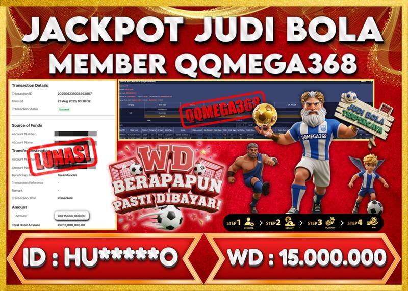 QQMEGA368 JACKPOT Rp 15.000.000 - LUNAS!!!