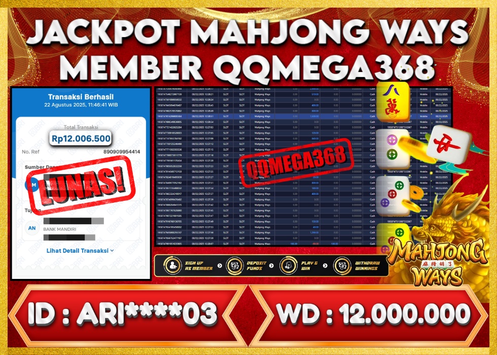 QQMEGA368 JACKPOT Rp 12.000.000 - LUNAS!!!