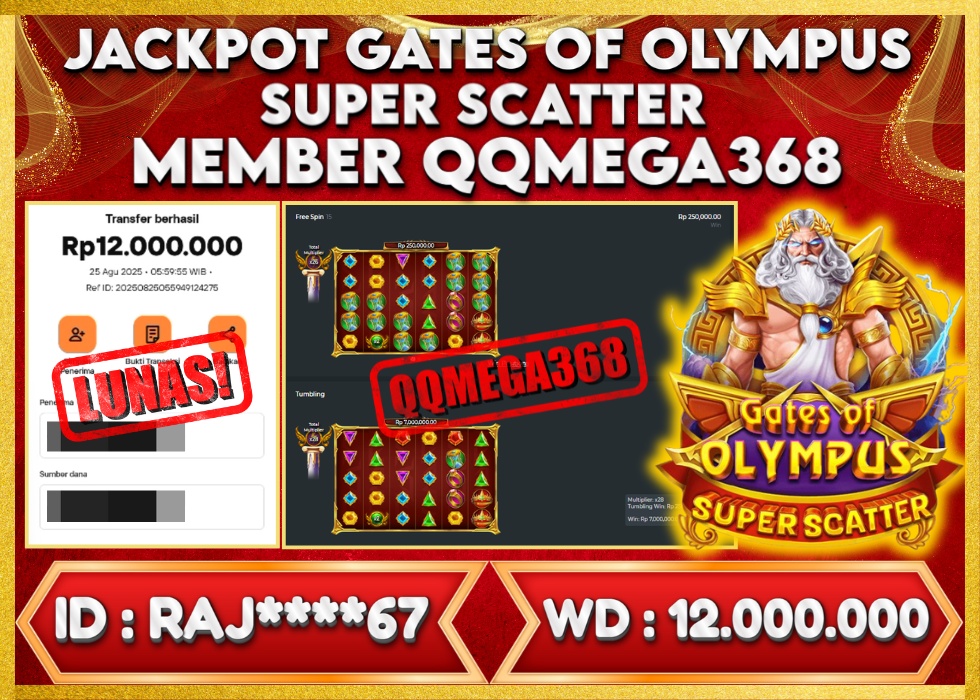 QQMEGA368 JACKPOT Rp 12.000.000 - LUNAS!!!