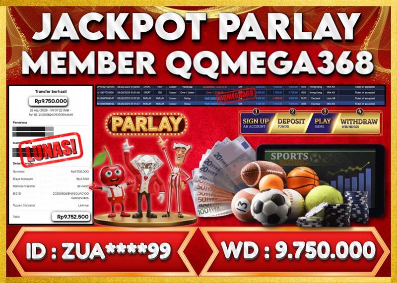 QQMEGA368 JACKPOT Rp 9.750.000 - LUNAS!!!