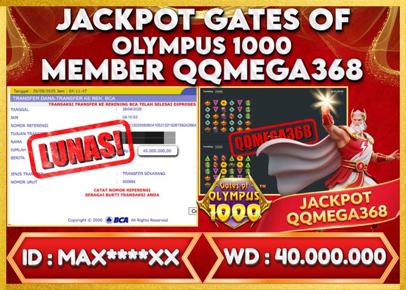 QQMEGA368 JACKPOT Rp 40.000.000  - LUNAS!!!
