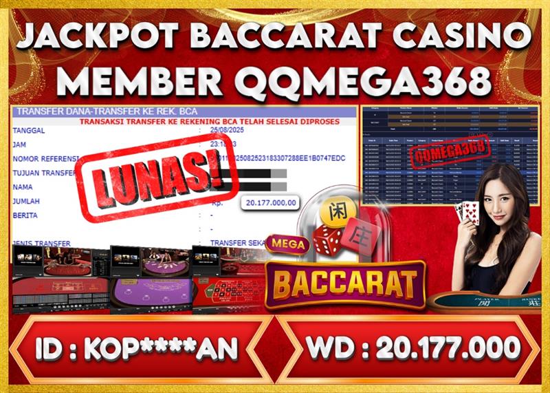 QQMEGA368 JACKPOT Rp 20.177.000 - LUNAS!!!
