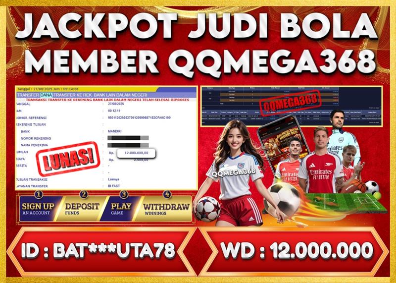 QQMEGA368 JACKPOT Rp 12.000.000 - LUNAS!!!