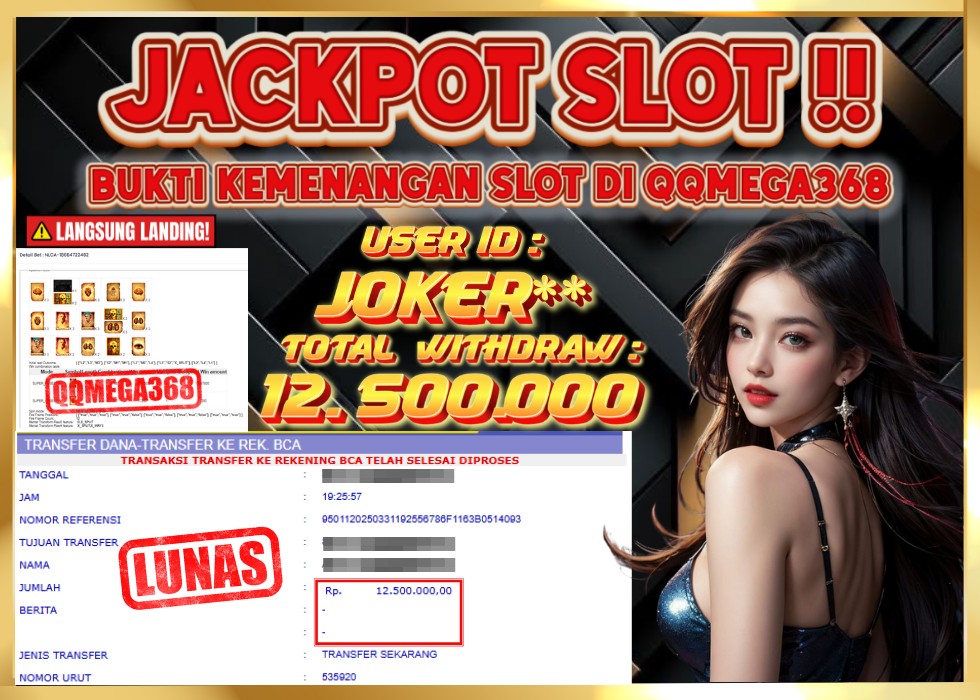 QQMEGA368 JACKPOT Rp 12.500.000  - LUNAS!!!