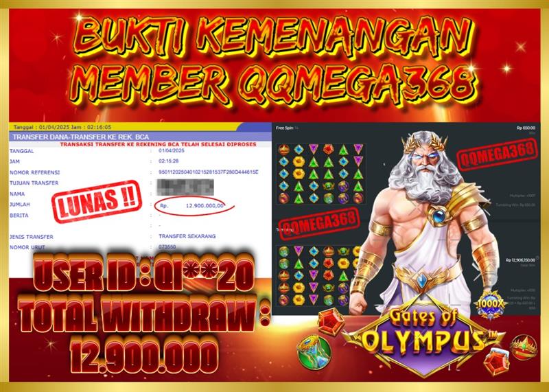 QQMEGA368 JACKPOT Rp 12.900.000 - LUNAS!!!