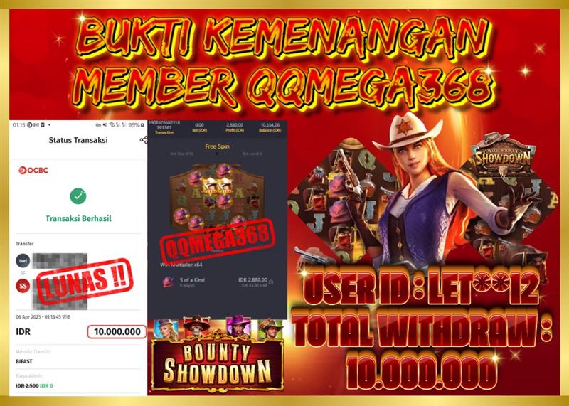 QQMEGA368 JACKPOT Rp 10.000.000 - LUNAS!!!