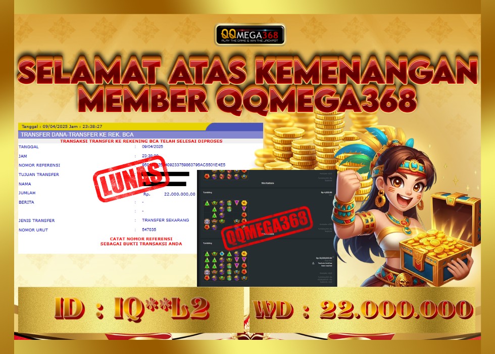 QQMEGA368 JACKPOT Rp 20.900.000  - LUNAS!!!