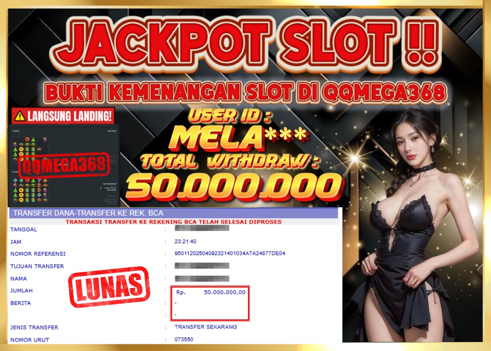 QQMEGA368 JACKPOT Rp 50.000.000  - LUNAS!!!