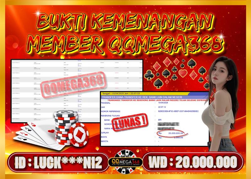 QQMEGA368 JACKPOT Rp 20.000.000 - LUNAS!!!