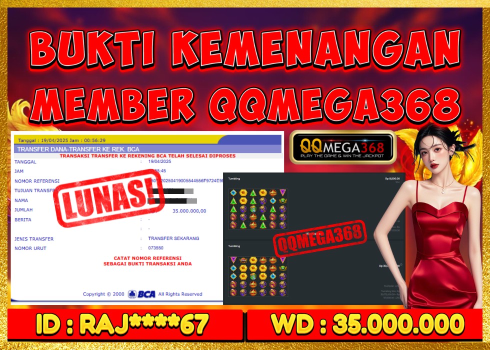 QQMEGA368 JACKPOT Rp 35.000.000 - LUNAS!!!