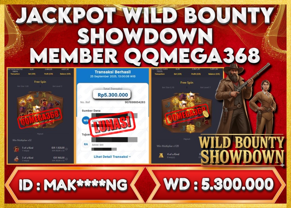 QQMEGA368 JACKPOT Rp 5.300.000 - LUNAS!!!