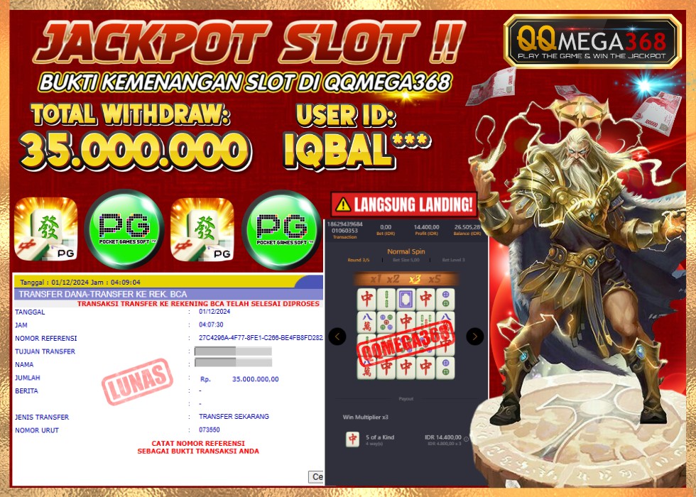 QQMEGA368 JACKPOT Rp 35.000.000 - LUNAS!!!