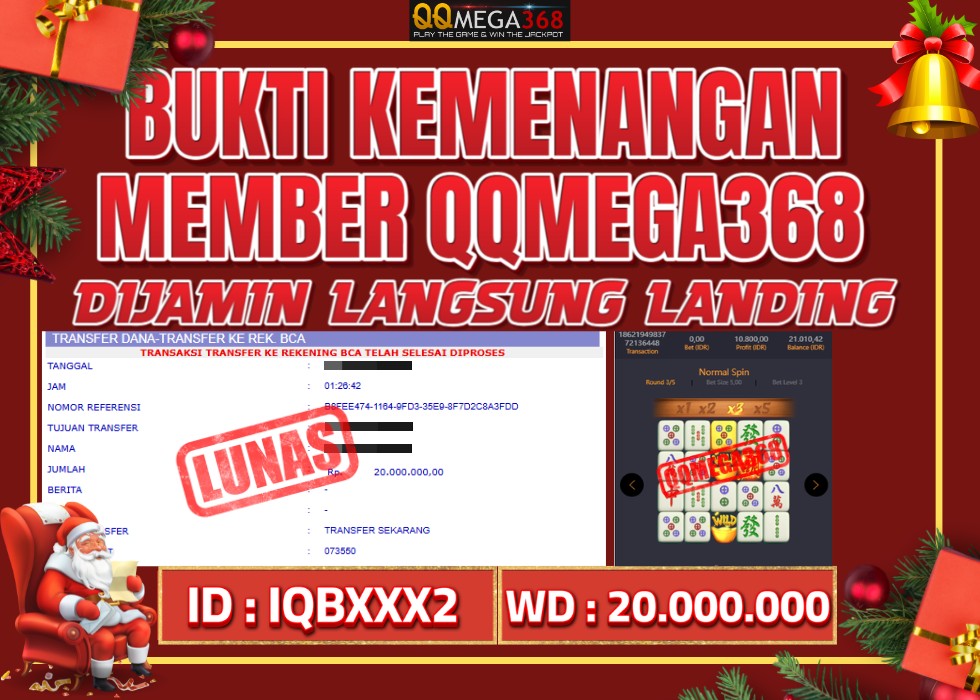 QQMEGA368 JACKPOT Rp 20.000.000 - LUNAS!!!