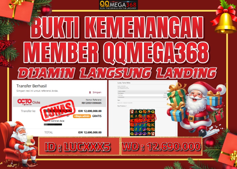 QQMEGA368 JACKPOT Rp 12.690.000 - LUNAS!!!