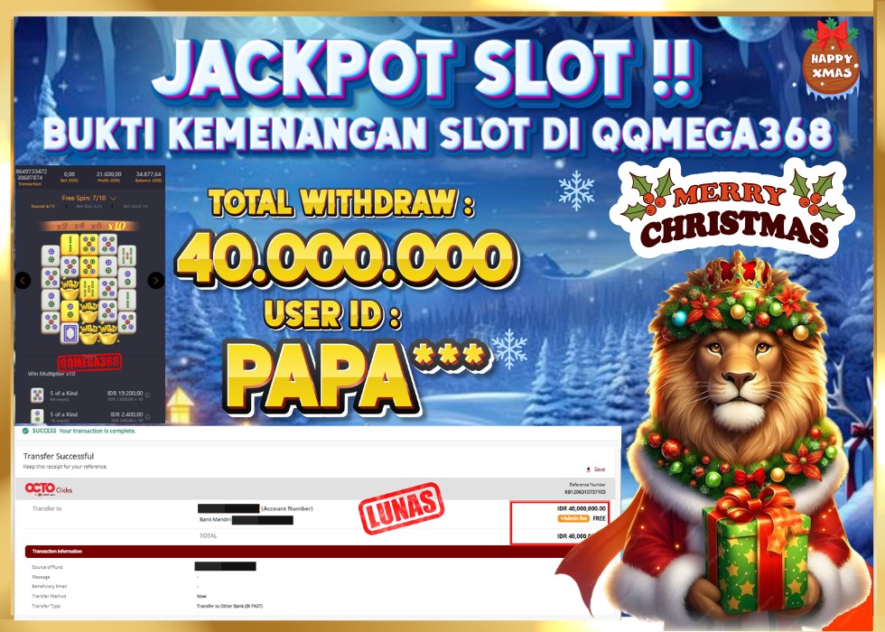 QQMEGA368 JACKPOT Rp 40.000.000 - LUNAS!!!