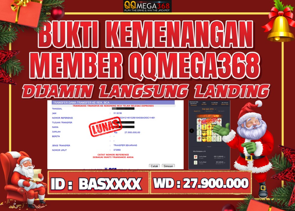 QQMEGA368 JACKPOT Rp 27.900.000 - LUNAS!!!