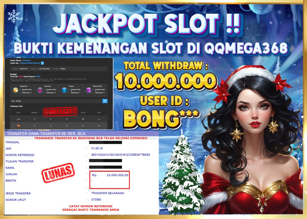 QQMEGA368 JACKPOT Rp 10.000.000 - LUNAS!!!