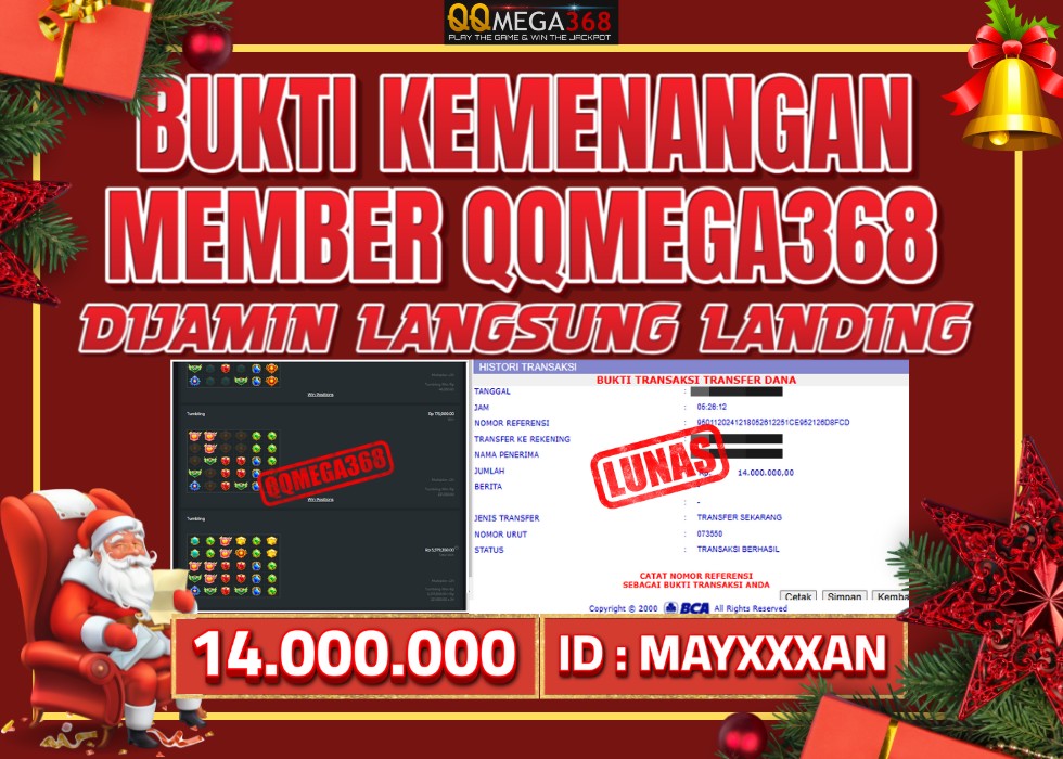 QQMEGA368 JACKPOT Rp 14.000.000 - LUNAS!!!