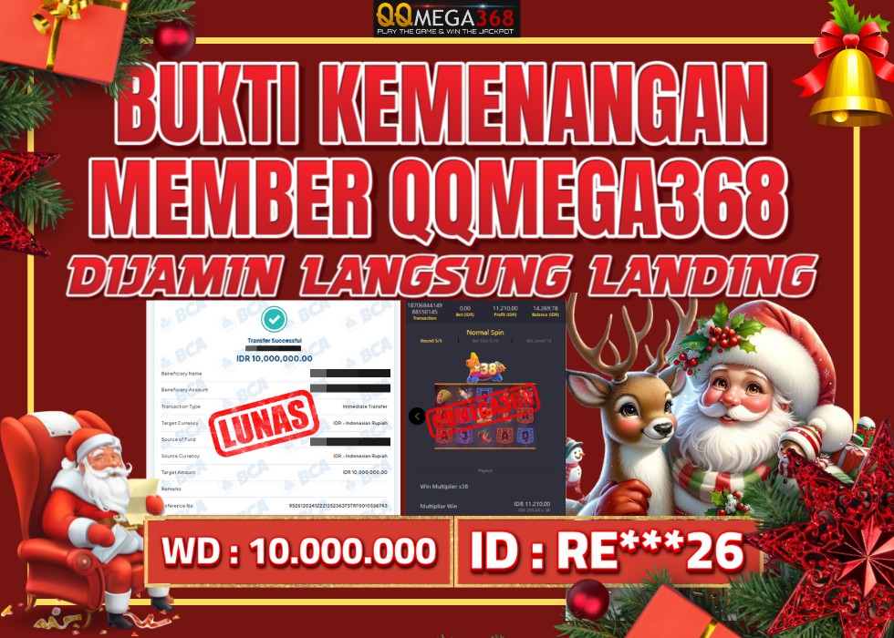 QQMEGA368 JACKPOT Rp 10.000.000 - LUNAS!!!