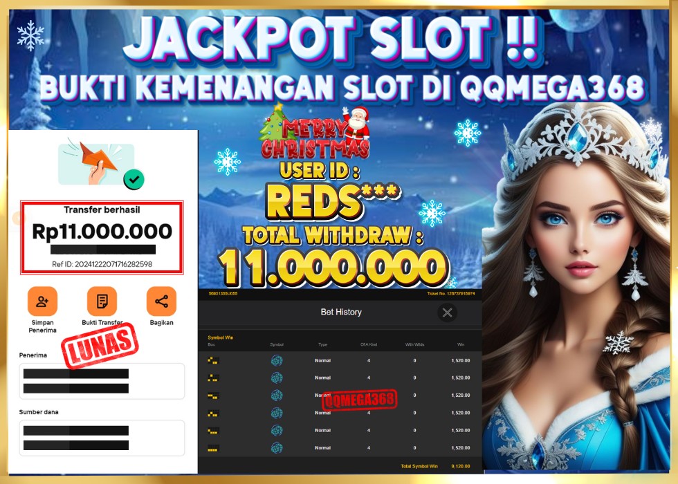 QQMEGA368 JACKPOT Rp 11.000.000 - LUNAS!!!