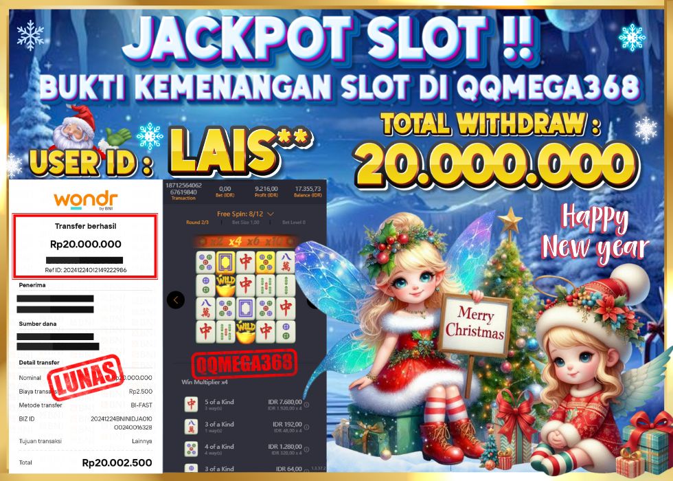 QQMEGA368 JACKPOT Rp 20.000.000 - LUNAS!!!