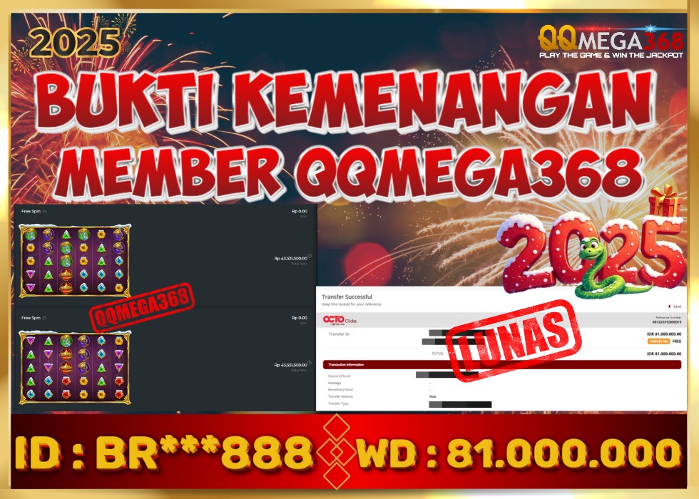 QQMEGA368 JACKPOT Rp 81.000.000 - LUNAS!!!