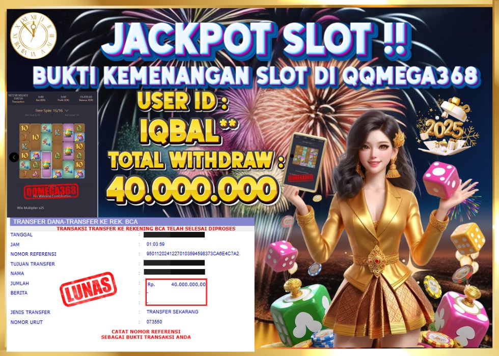 QQMEGA368 JACKPOT Rp 40.000.000 - LUNAS!!!