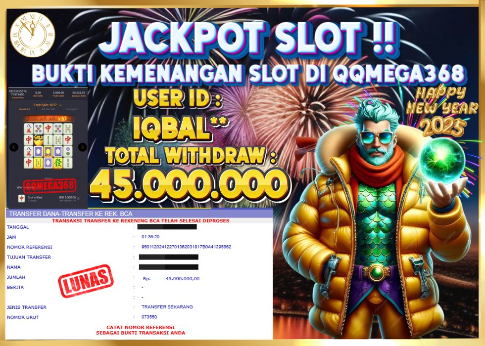 QQMEGA368 JACKPOT Rp 45.000.000 - LUNAS!!!