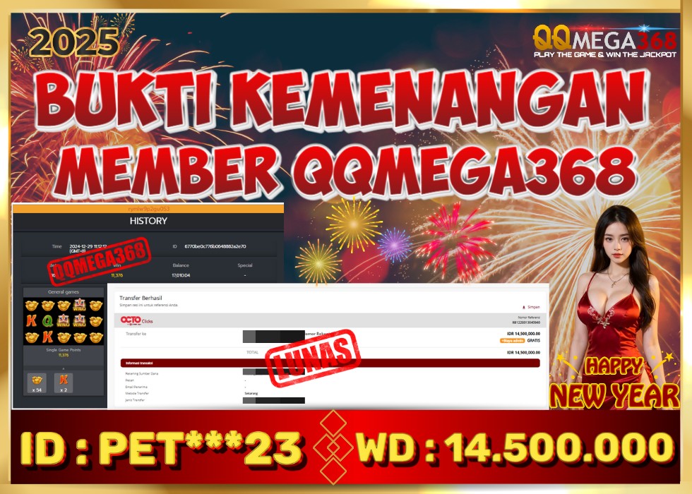 QQMEGA368 JACKPOT Rp 12.000.000 - LUNAS!!!