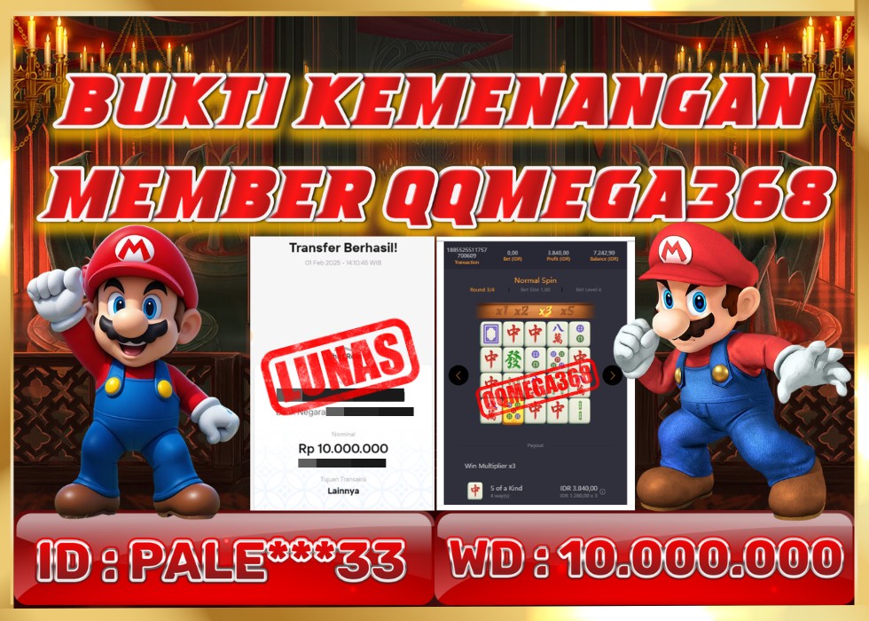 QQMEGA368 JACKPOT Rp 10.000.000 - LUNAS!!!