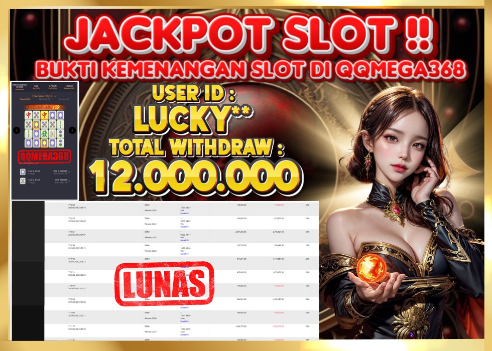 QQMEGA368 JACKPOT Rp 12.000.000 - LUNAS!!!