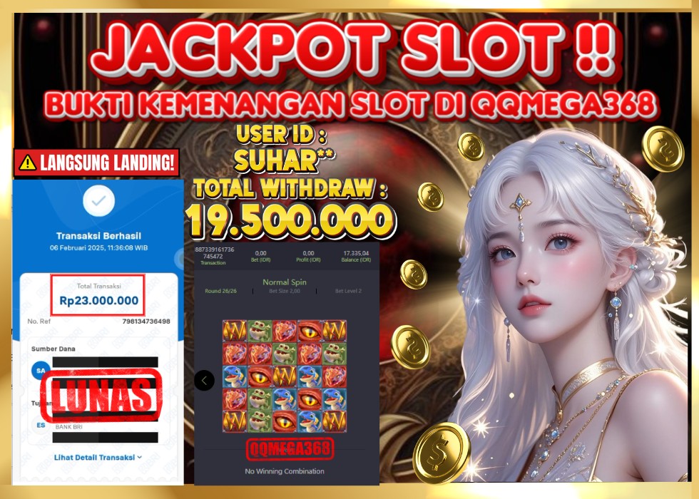 QQMEGA368 JACKPOT Rp 23.000.000 - LUNAS!!!