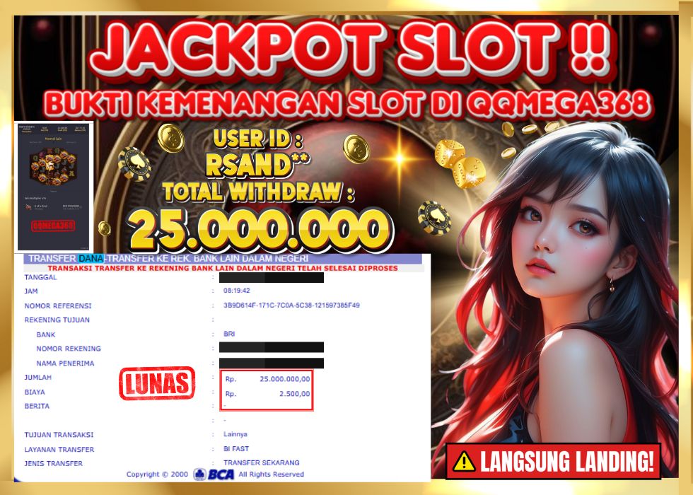 QQMEGA368 JACKPOT Rp 25.000.000 - LUNAS!!!