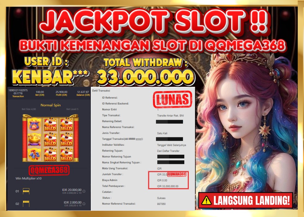 QQMEGA368 JACKPOT Rp 33.000.000 - LUNAS!!!