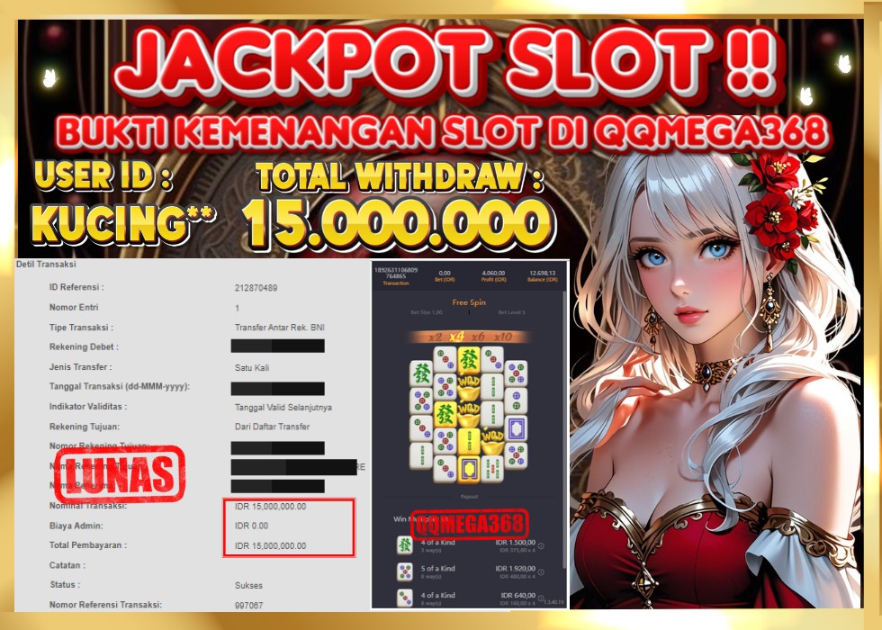 QQMEGA368 JACKPOT Rp 15.000.000 - LUNAS!!!